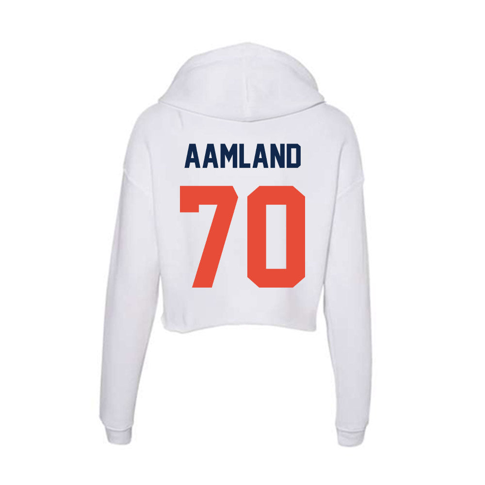 Illinois - NCAA Football : Zach Aamland - Women's Crop Fleece Hoodie-1