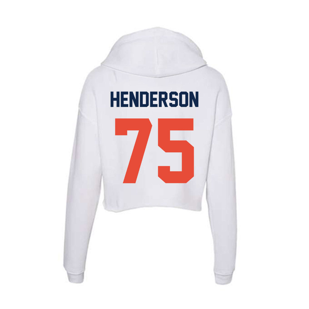 Illinois - NCAA Football : Brandon Henderson - Women's Crop Fleece Hoodie-1