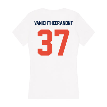 Illinois - NCAA Men's Gymnastics : Ryan Vanichtheeranont - Women's V-Neck T-Shirt-1