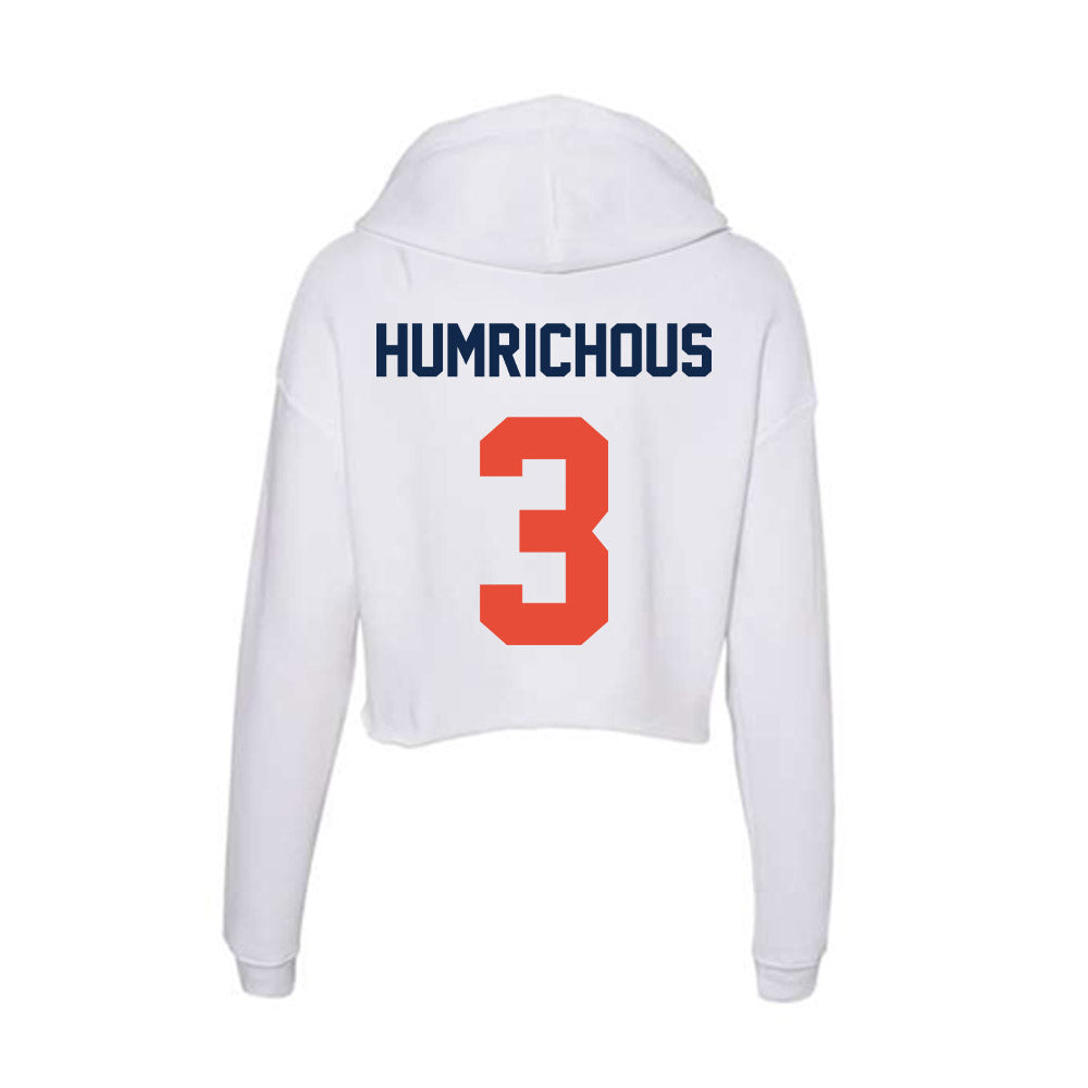 Illinois - NCAA Men's Basketball : Benjamin Humrichous - Women's Crop Fleece Hoodie-1