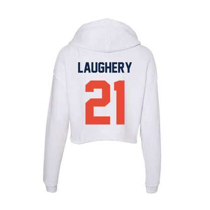 Illinois - NCAA Football : Aidan Laughery - Women's Crop Fleece Hoodie-1