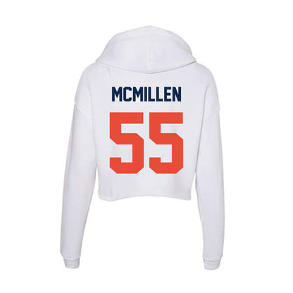 Illinois - NCAA Football : TJ McMillen - Women's Crop Fleece Hoodie-1