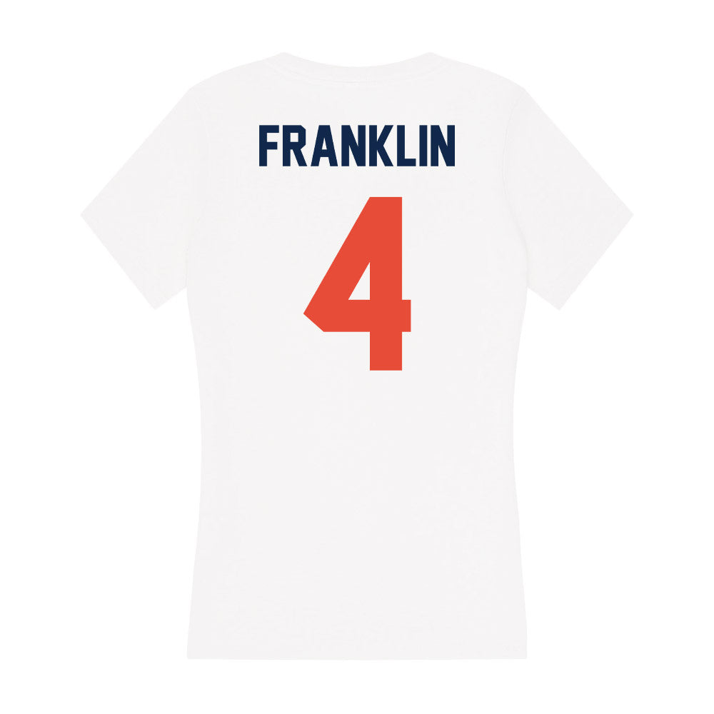 Illinois - NCAA Football : Zakhari Franklin - Women's V-Neck T-Shirt-1