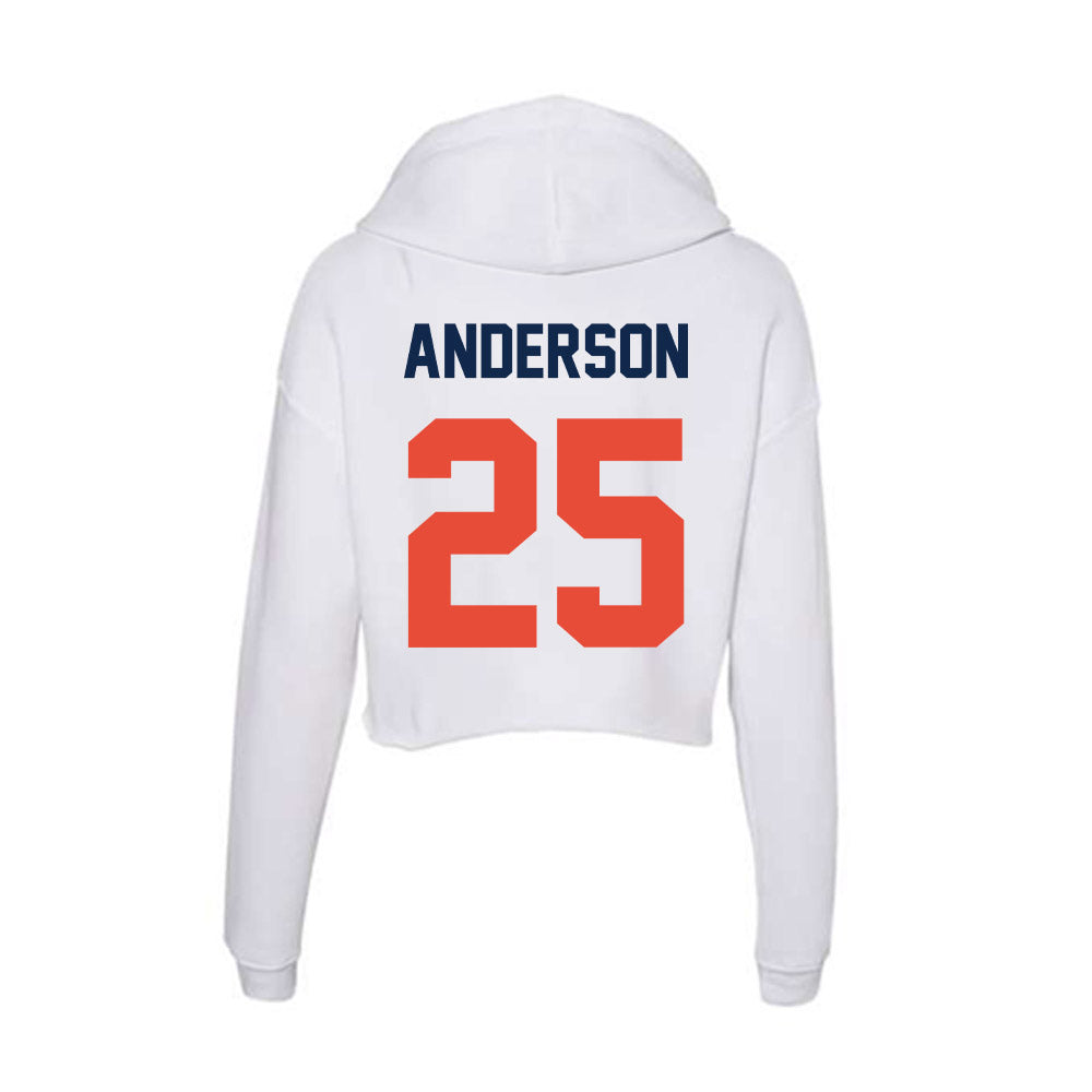 Illinois - NCAA Football : Jordan Anderson - Women's Crop Fleece Hoodie-1