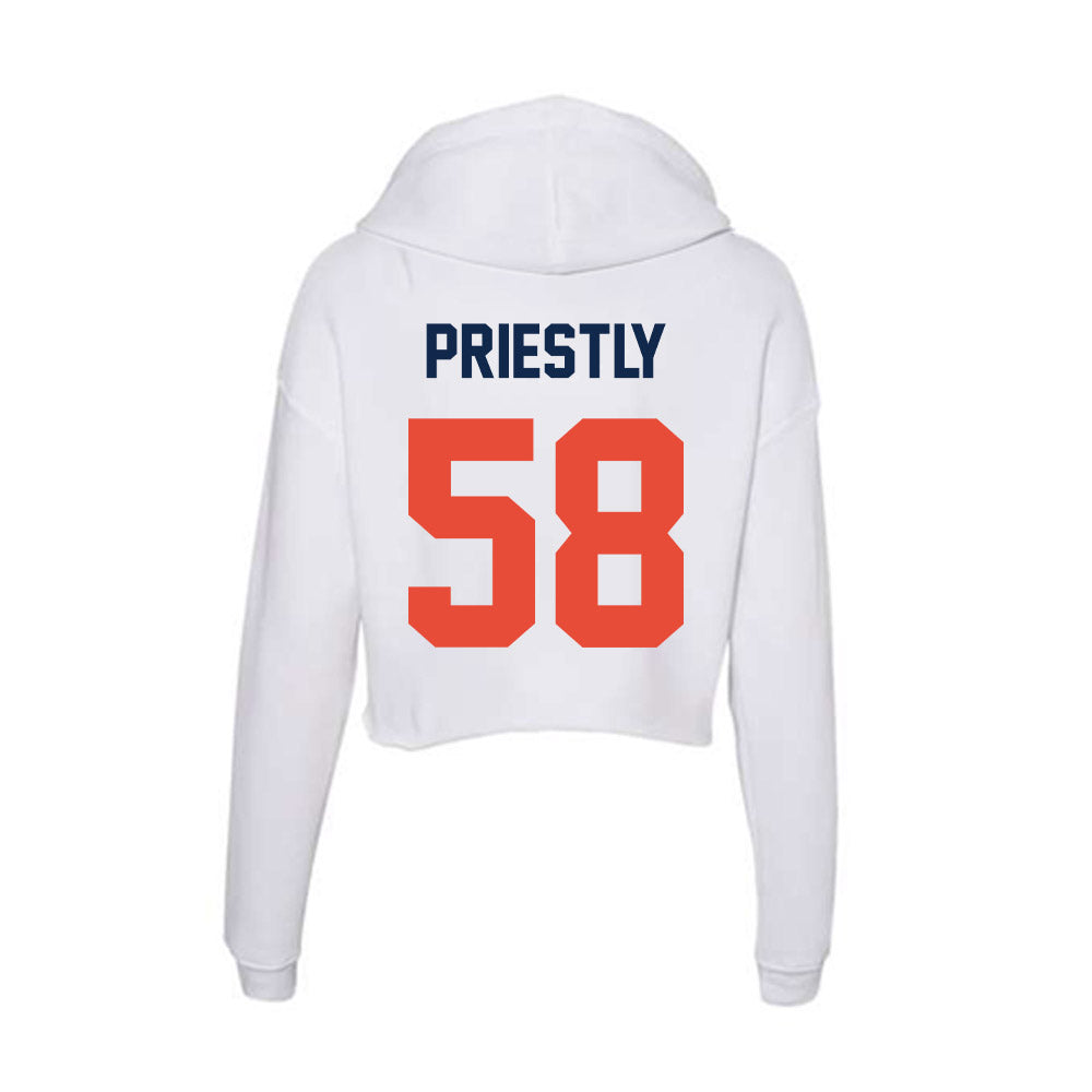 Illinois - NCAA Football : Melvin Priestly - Women's Crop Fleece Hoodie-1