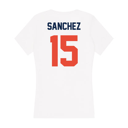 Illinois - NCAA Baseball : Julius Sanchez - Women's V-Neck T-Shirt-1