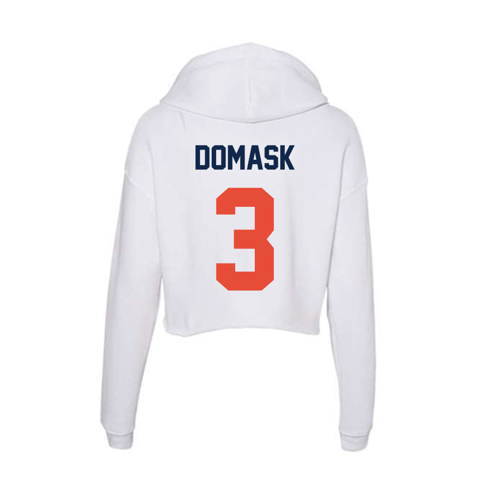 Illinois - NCAA Men's Basketball : Marcus Domask - Women's Crop Fleece Hoodie-1