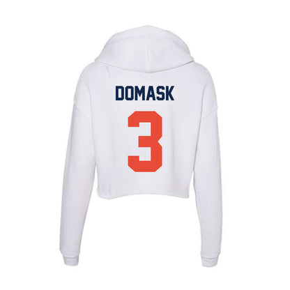 Illinois - NCAA Men's Basketball : Marcus Domask - Women's Crop Fleece Hoodie-1