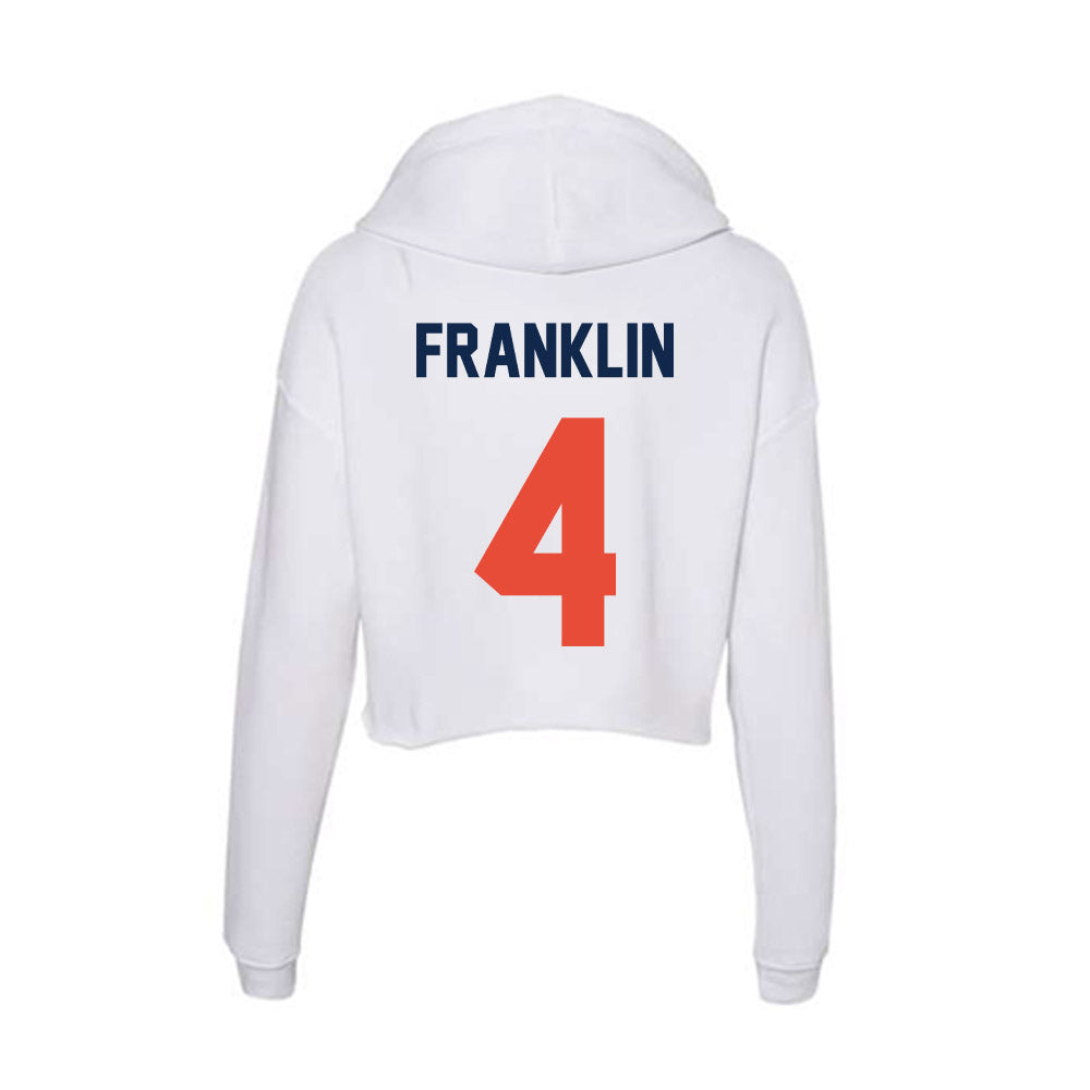 Illinois - NCAA Football : Zakhari Franklin - Women's Crop Fleece Hoodie-1