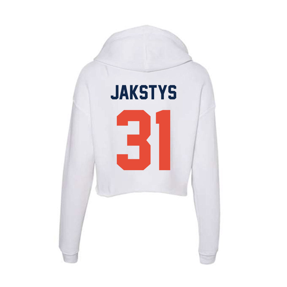 Illinois - NCAA Men's Basketball : Jason Jakstys - Women's Crop Fleece Hoodie-1