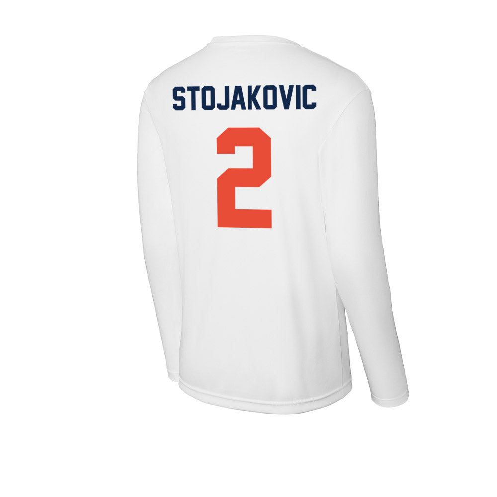 Illinois - NCAA Men's Basketball : Andrej Stojakovic - Activewear Long Sleeve T-Shirt-1