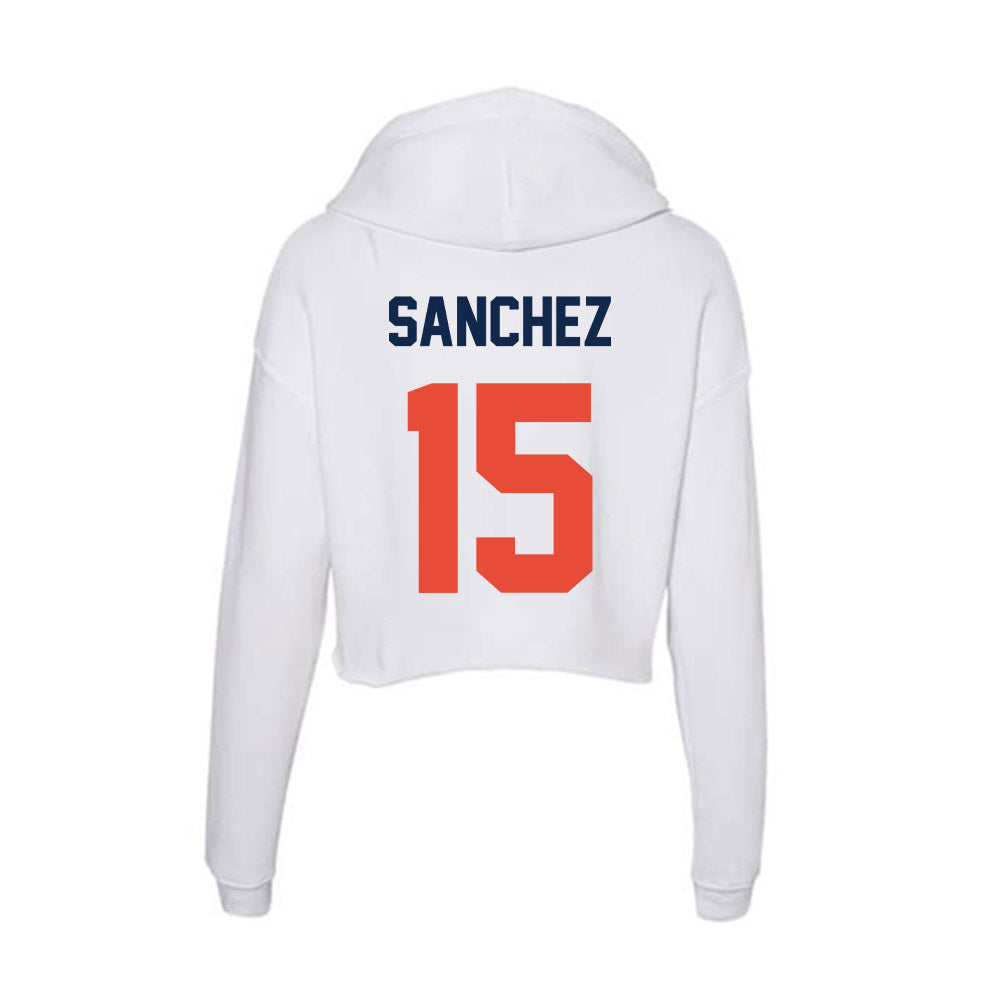 Illinois - NCAA Baseball : Julius Sanchez - Women's Crop Fleece Hoodie-1