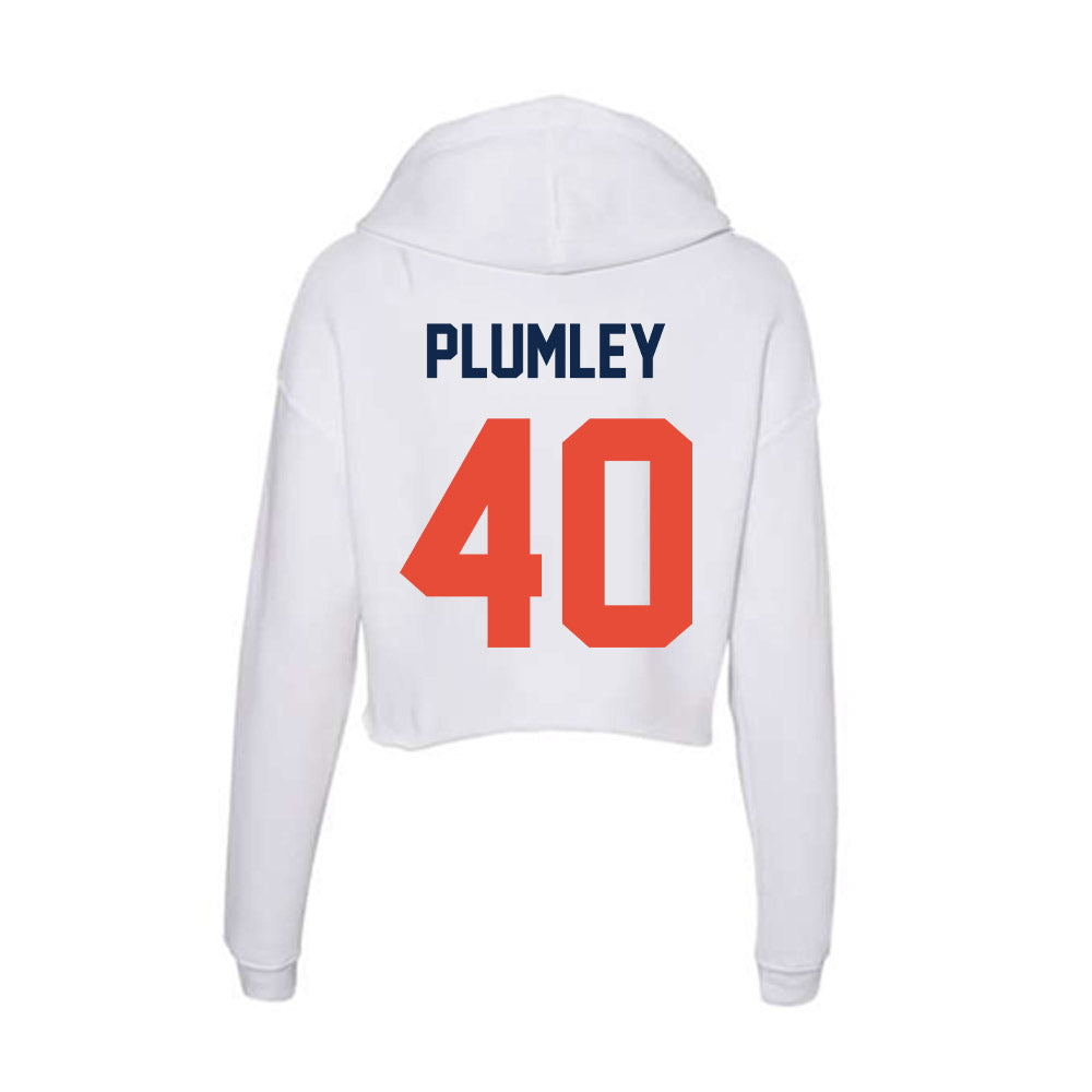 Illinois - NCAA Baseball : Ben Plumley - Women's Crop Fleece Hoodie-1