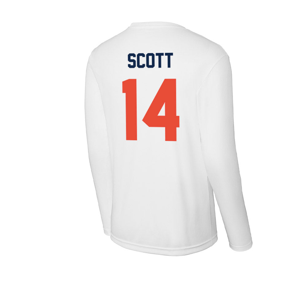 Illinois - NCAA Football : Xavier Scott - Activewear Long Sleeve T-Shirt-1