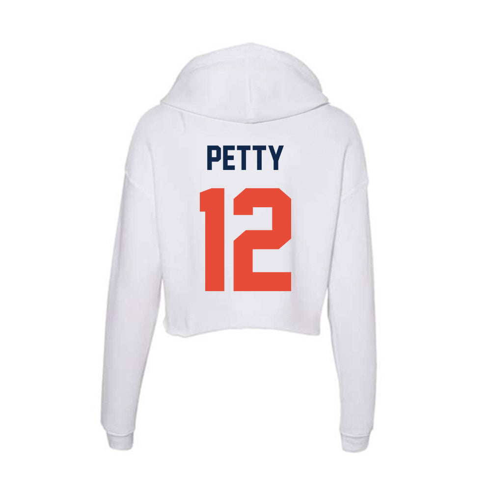 Illinois - NCAA Football : Trey Petty - Women's Crop Fleece Hoodie-1