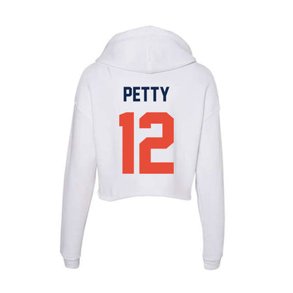 Illinois - NCAA Football : Trey Petty - Women's Crop Fleece Hoodie-1
