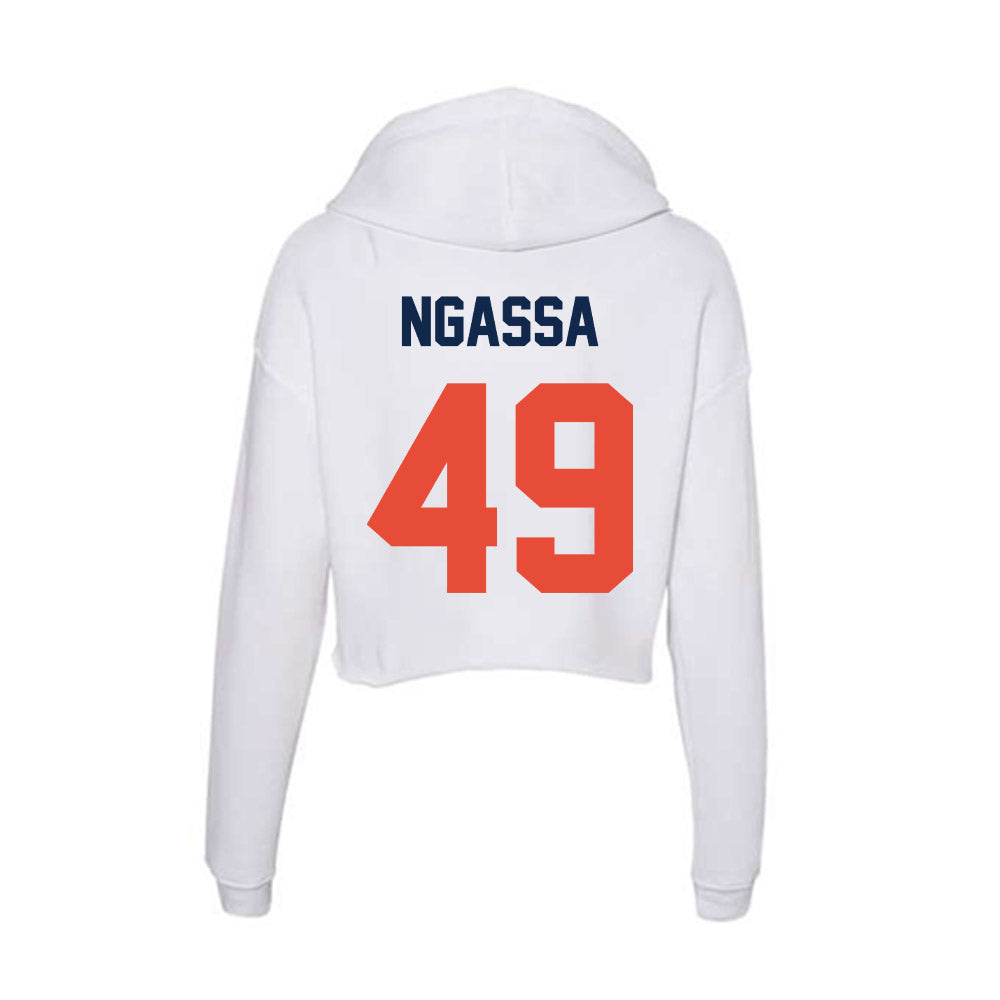 Illinois - NCAA Football : Harrysson Ngassa - Women's Crop Fleece Hoodie-1