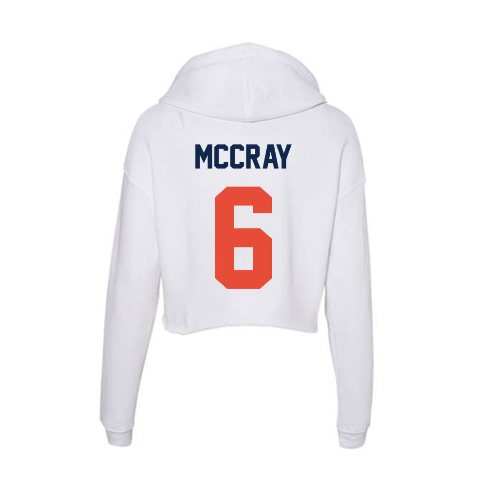 Illinois - NCAA Football : Josh McCray - Women's Crop Fleece Hoodie-1