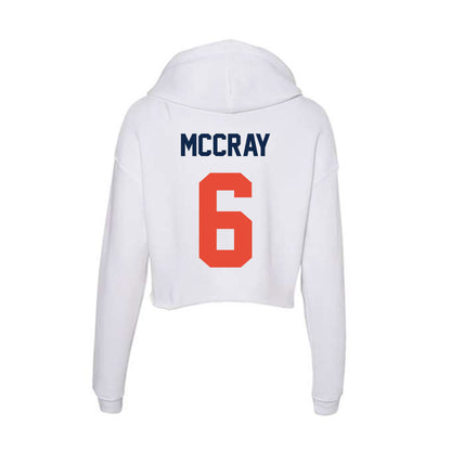 Illinois - NCAA Football : Josh McCray - Women's Crop Fleece Hoodie-1