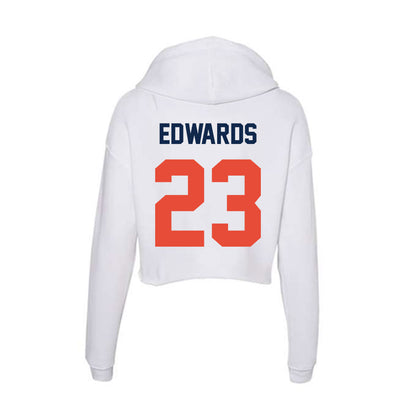 Illinois - NCAA Football : TeRah Edwards - Women's Crop Fleece Hoodie-1