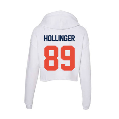 Illinois - NCAA Football : Tanner Hollinger - Women's Crop Fleece Hoodie-1