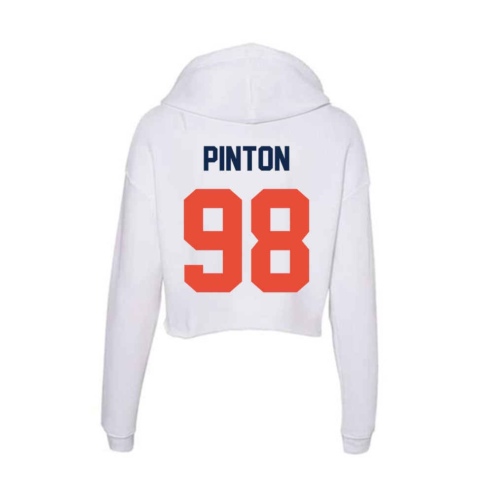 Illinois - NCAA Football : Fabrizio Pinton - Women's Crop Fleece Hoodie-1