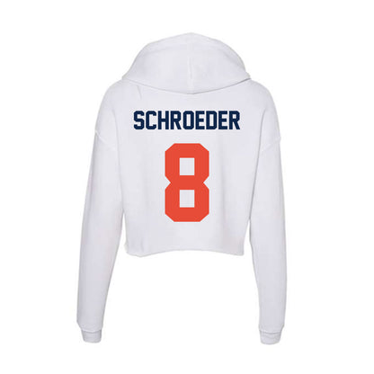 Illinois - NCAA Baseball : Jacob Schroeder - Women's Crop Fleece Hoodie-1