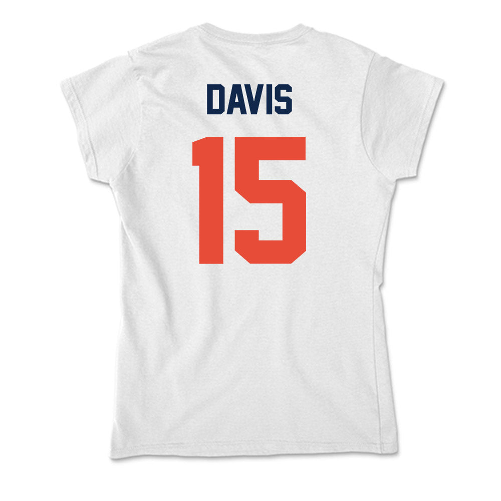 Illinois - NCAA Men's Basketball : Jake Davis - Soft Style Women’s T-Shirt-1