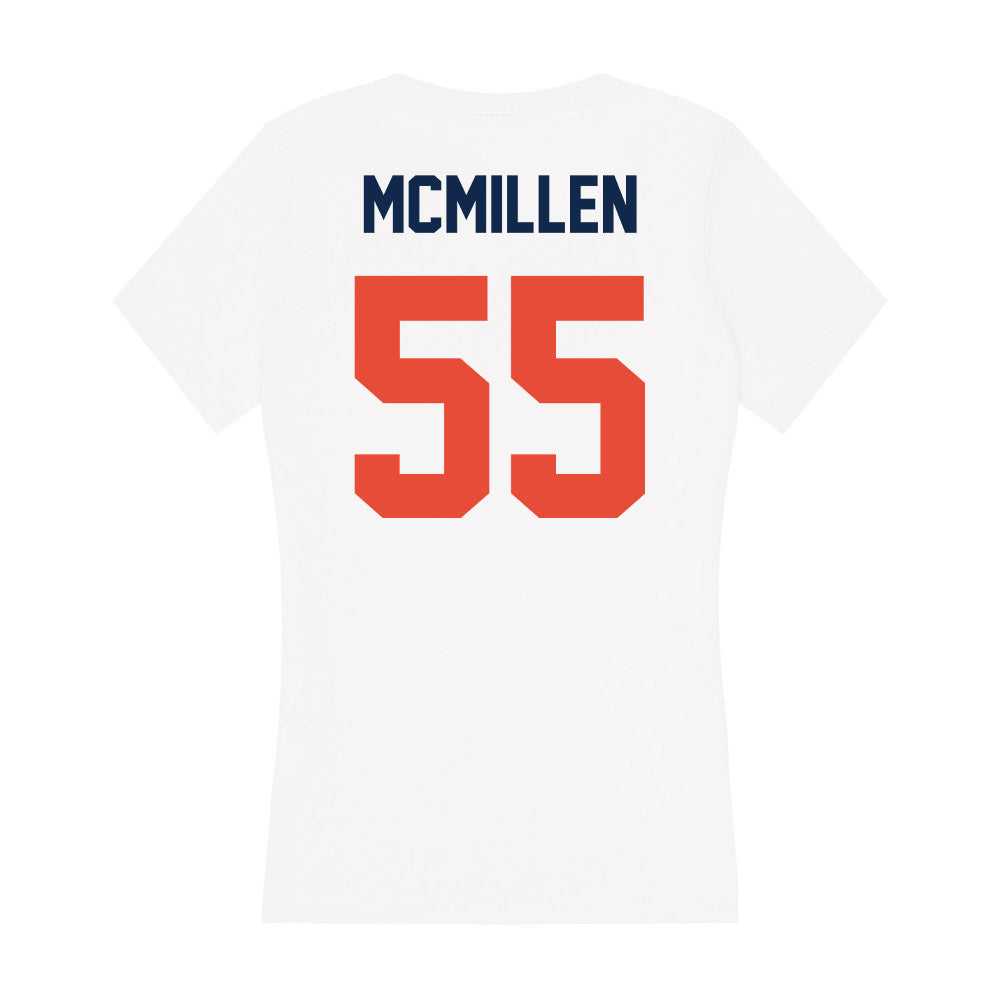 Illinois - NCAA Football : TJ McMillen - Women's V-Neck T-Shirt-1