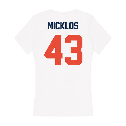 Illinois - NCAA Men's Gymnastics : Connor Micklos - Women's V-Neck T-Shirt-1