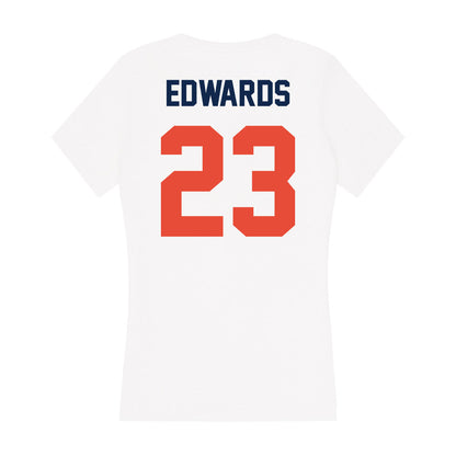 Illinois - NCAA Football : TeRah Edwards - Women's V-Neck T-Shirt-1