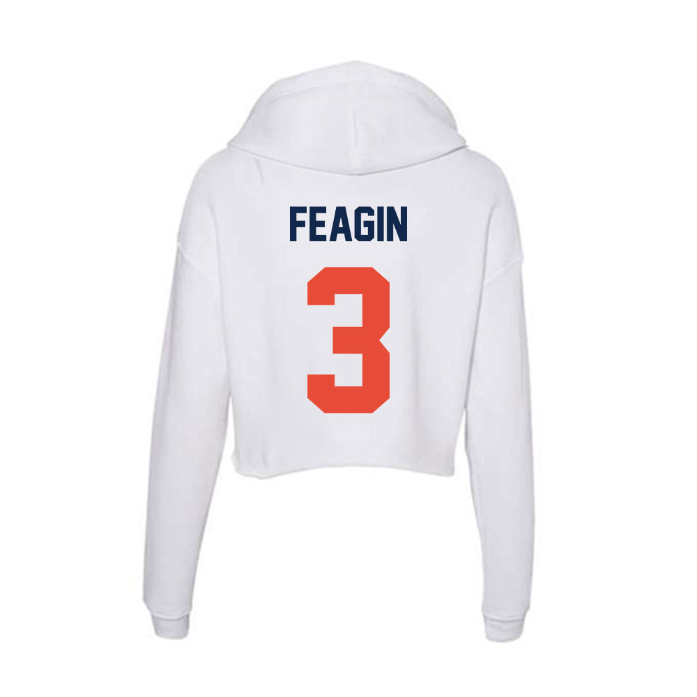 Illinois - NCAA Football : Kaden Feagin - Women's Crop Fleece Hoodie-1