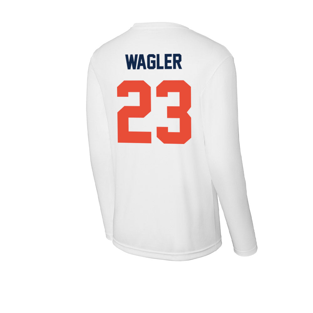 Illinois - NCAA Men's Basketball : Keaton Wagler - Activewear Long Sleeve T-Shirt-1