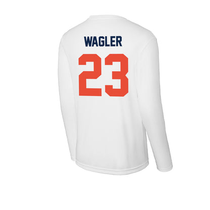Illinois - NCAA Men's Basketball : Keaton Wagler - Activewear Long Sleeve T-Shirt-1