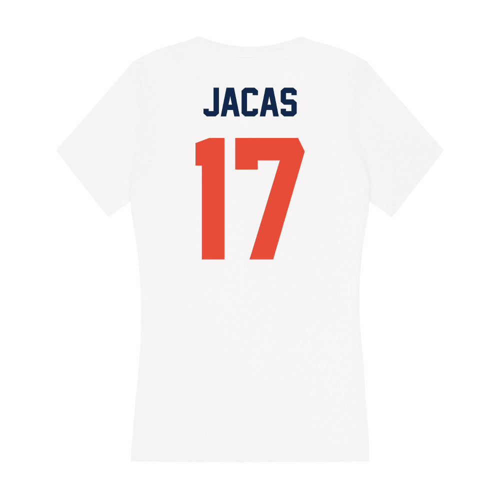 Illinois - NCAA Football : Gabe Jacas - Women's V-Neck T-Shirt-1