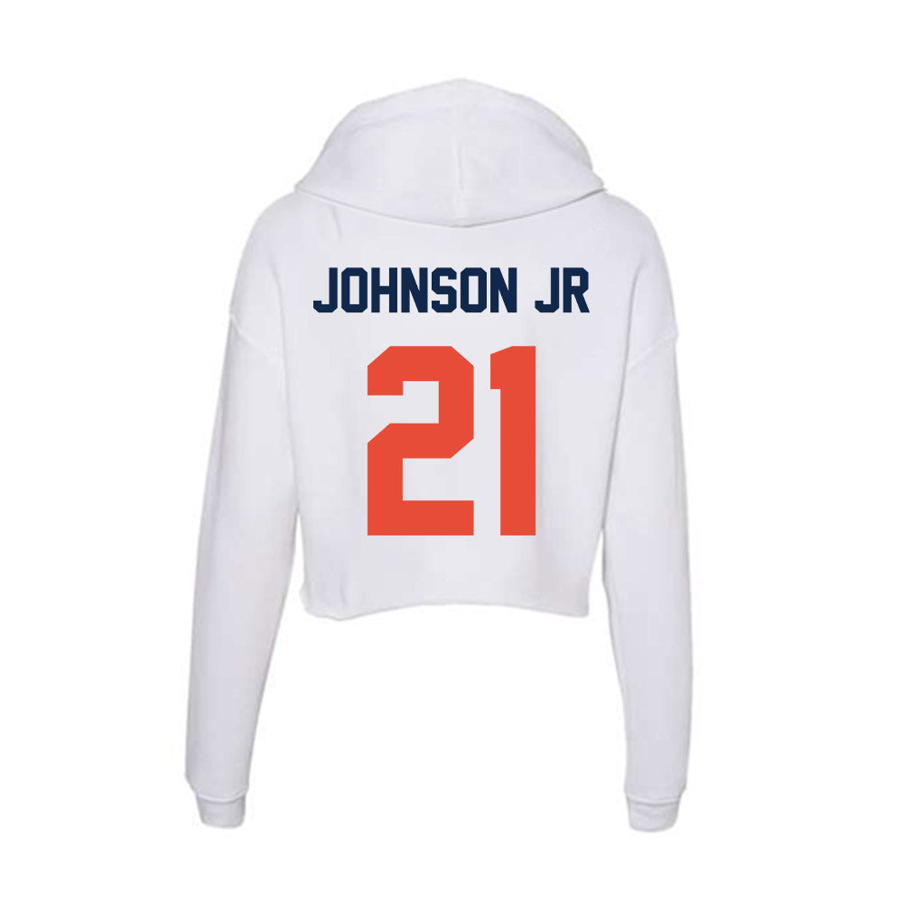 Illinois - NCAA Men's Basketball : Morez Johnson Jr - Women's Crop Fleece Hoodie-1