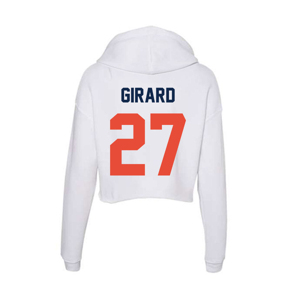 Illinois - NCAA Baseball : Nolan Girard - Women's Crop Fleece Hoodie-1