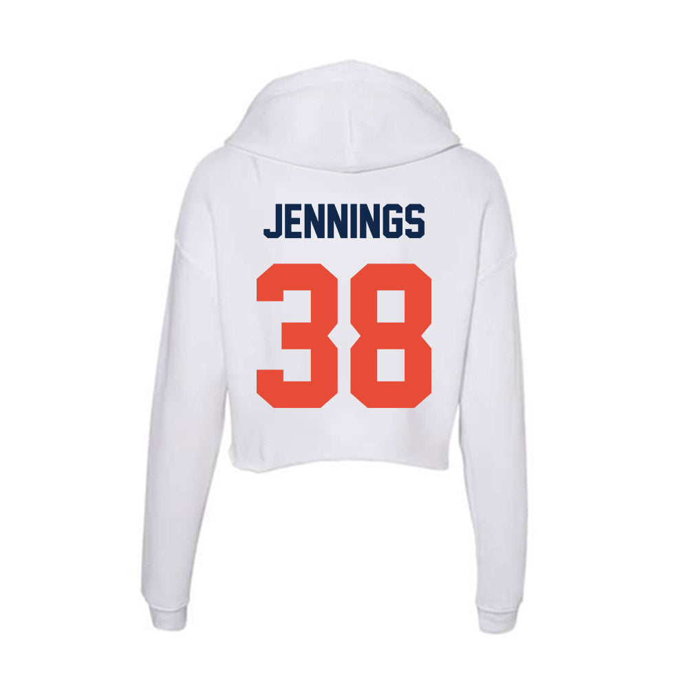 Illinois - NCAA Baseball : Collin Jennings - Women's Crop Fleece Hoodie-1