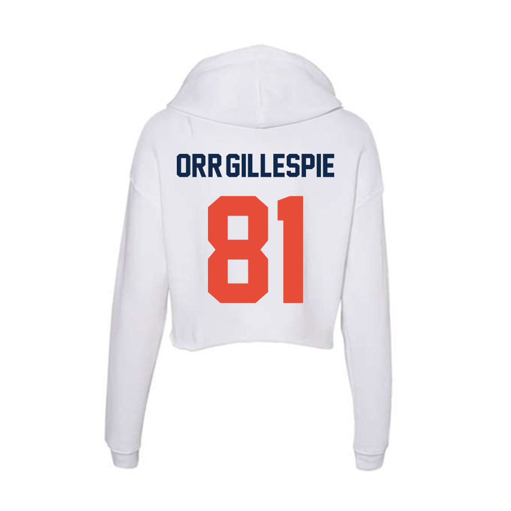 Illinois - NCAA Football : Carlos Orr-Gillespie - Women's Crop Fleece Hoodie-1