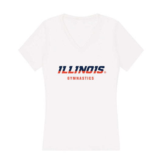 Illinois - NCAA Men's Gymnastics : Connor Micklos - Women's V-Neck T-Shirt-0