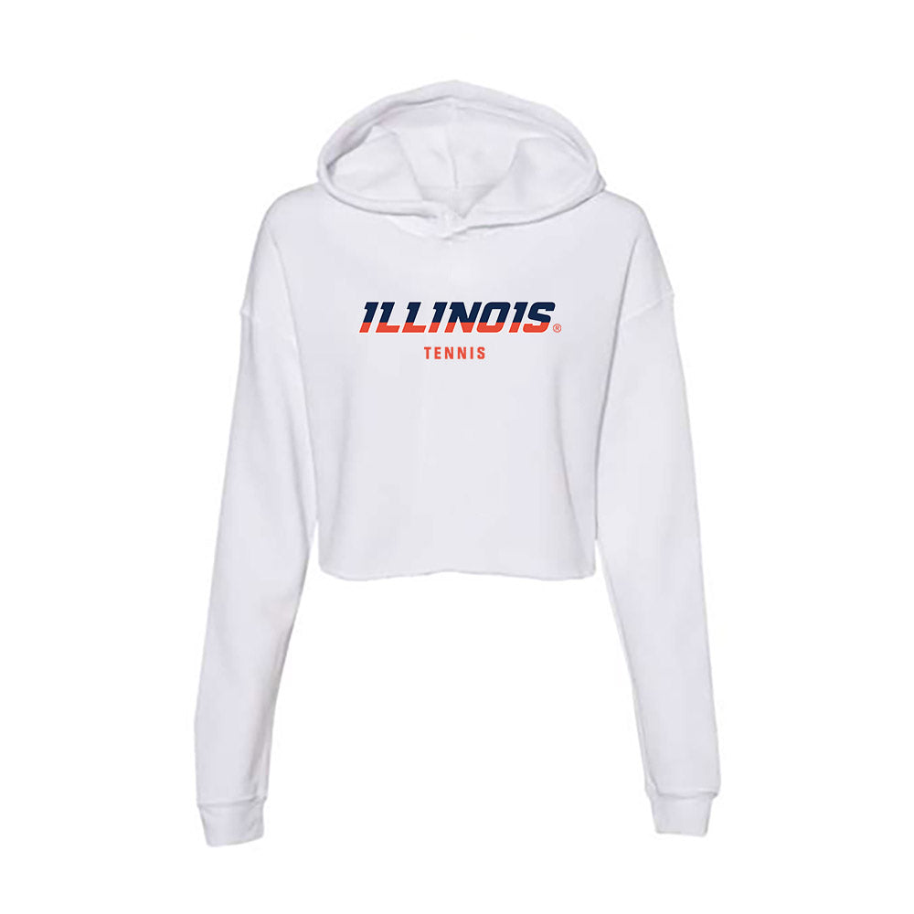 Illinois - NCAA Men's Tennis : Kenta Miyoshi - Women's Crop Fleece Hoodie-0