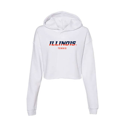 Illinois - NCAA Men's Tennis : Kenta Miyoshi - Women's Crop Fleece Hoodie-0