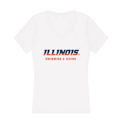 Illinois - NCAA Women's Swimming & Diving : Maggie Adler - Women's V-Neck T-Shirt-0