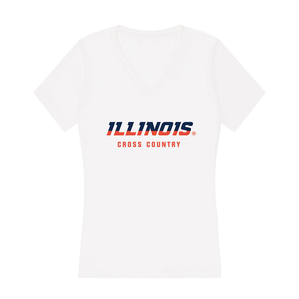 Illinois - NCAA Men's Cross Country : Shawn Juliette - Women's V-Neck T-Shirt-0