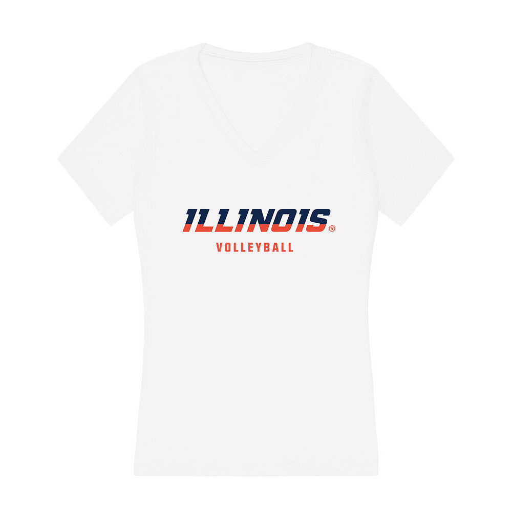 Illinois - NCAA Women's Volleyball : Sarah Bingham - Women's V-Neck T-Shirt-0