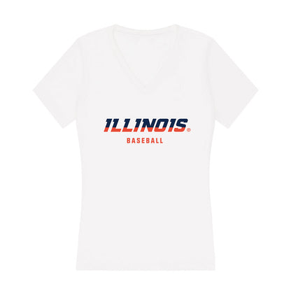 Illinois - NCAA Baseball : Aden O'Donnell - Women's V-Neck T-Shirt-0