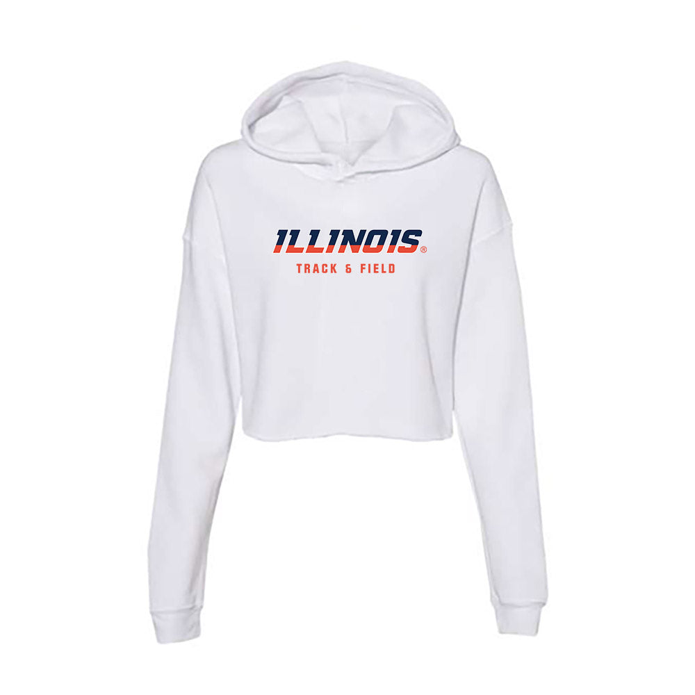 Illinois - NCAA Men's Track & Field (Outdoor) : Zac Sherman - Women's Crop Fleece Hoodie-0