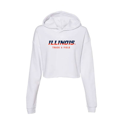 Illinois - NCAA Men's Track & Field (Outdoor) : Zac Sherman - Women's Crop Fleece Hoodie-0