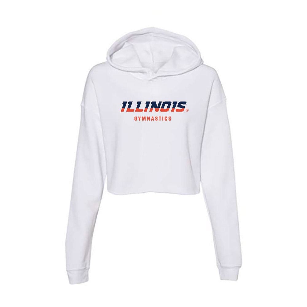 Illinois - NCAA Men's Gymnastics : Ryan Vanichtheeranont - Women's Crop Fleece Hoodie-0