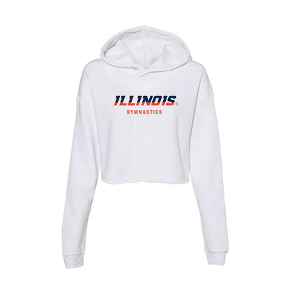 Illinois - NCAA Men's Gymnastics : Ryan Vanichtheeranont - Women's Crop Fleece Hoodie-0